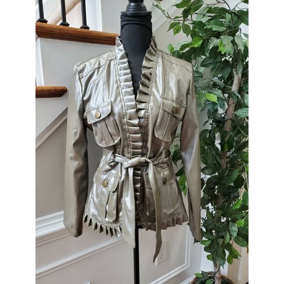 Liberty Collection Women's Green 100% Polyester Long Sleeve Adjustable Jacket M - Picture 1 of 12